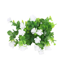 XIUH Décoration d'intérieur Fleurs artificielles d'extérieur (2 bouquets) Fleurs artificielles, arbustes verts, jardin, porche (blanc)