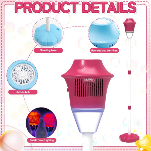 Bubble Machine for Kids with Adjustable Height, Endless Bubble Fun for Outdoor Parties 1