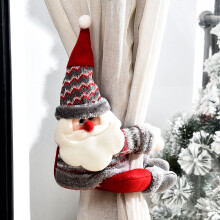 Décorations de Noël Jacenvly en liquidation : nouvel ornement de Père Noël en laine tricotée, accroche-rideau, bouton de rideau de porte,