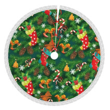 Jupe de sapin de Noël 30 pouces, tapis de sapin pour les fêtes d'hiver, jupe de sapin pour décorations de Noël rustiques