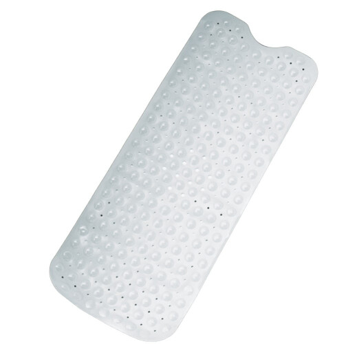 Tapete de Banheira Extra Longo Acolchoado Transparente 40" x 15,75" x 0,05" 1