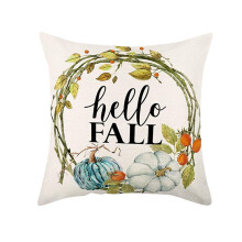 Halloween decoratieve kussensloop 18x18 inch, geschikt voor Thanksgiving, vrachtwagen, auto, grote pompoen, vrolijke feestdagen, linnen vierkant