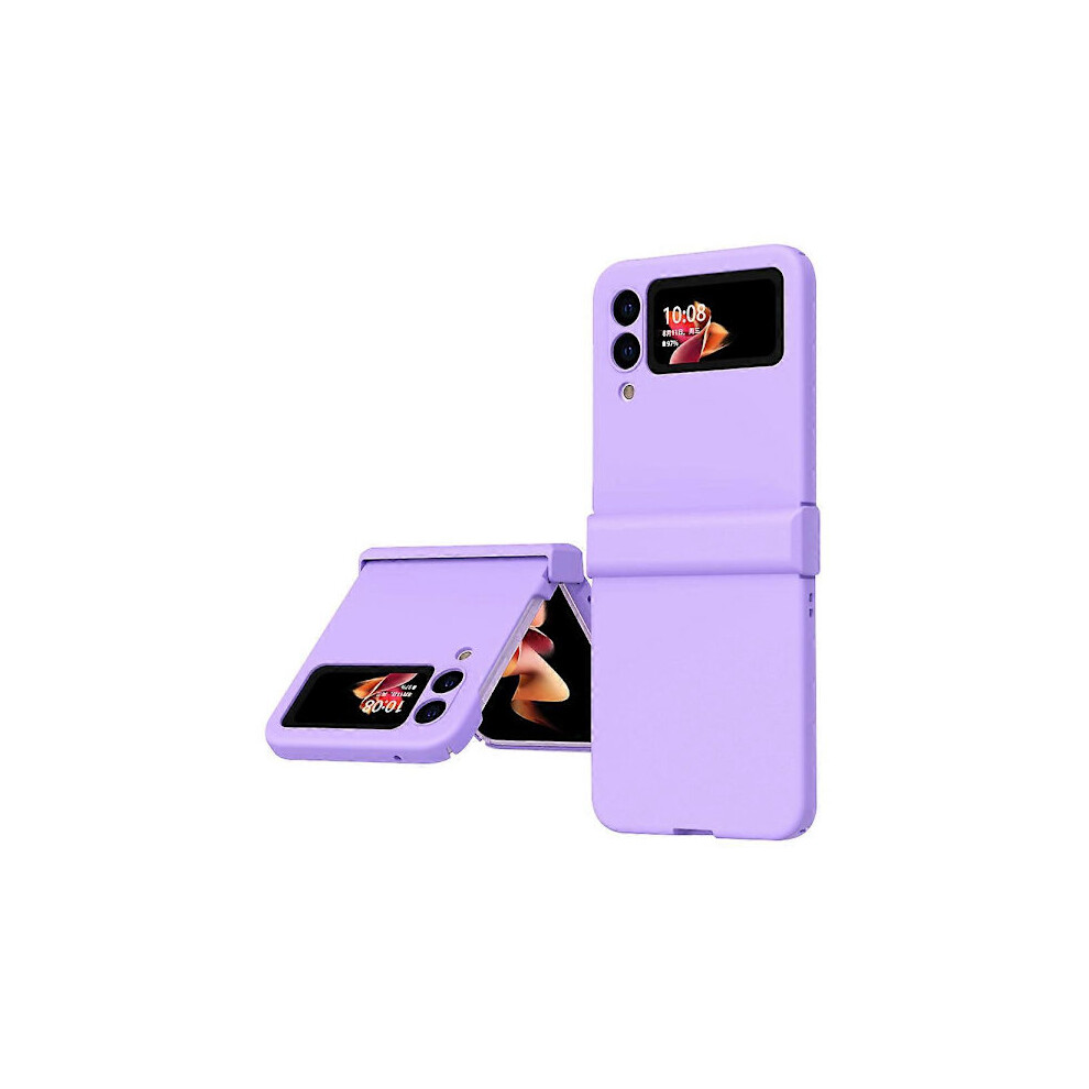 Compatible With Samsung Galaxy Z Flip 3, Transparent Solid Color Case, Hinge Protection, Anti-Fall Cover 9083649936122