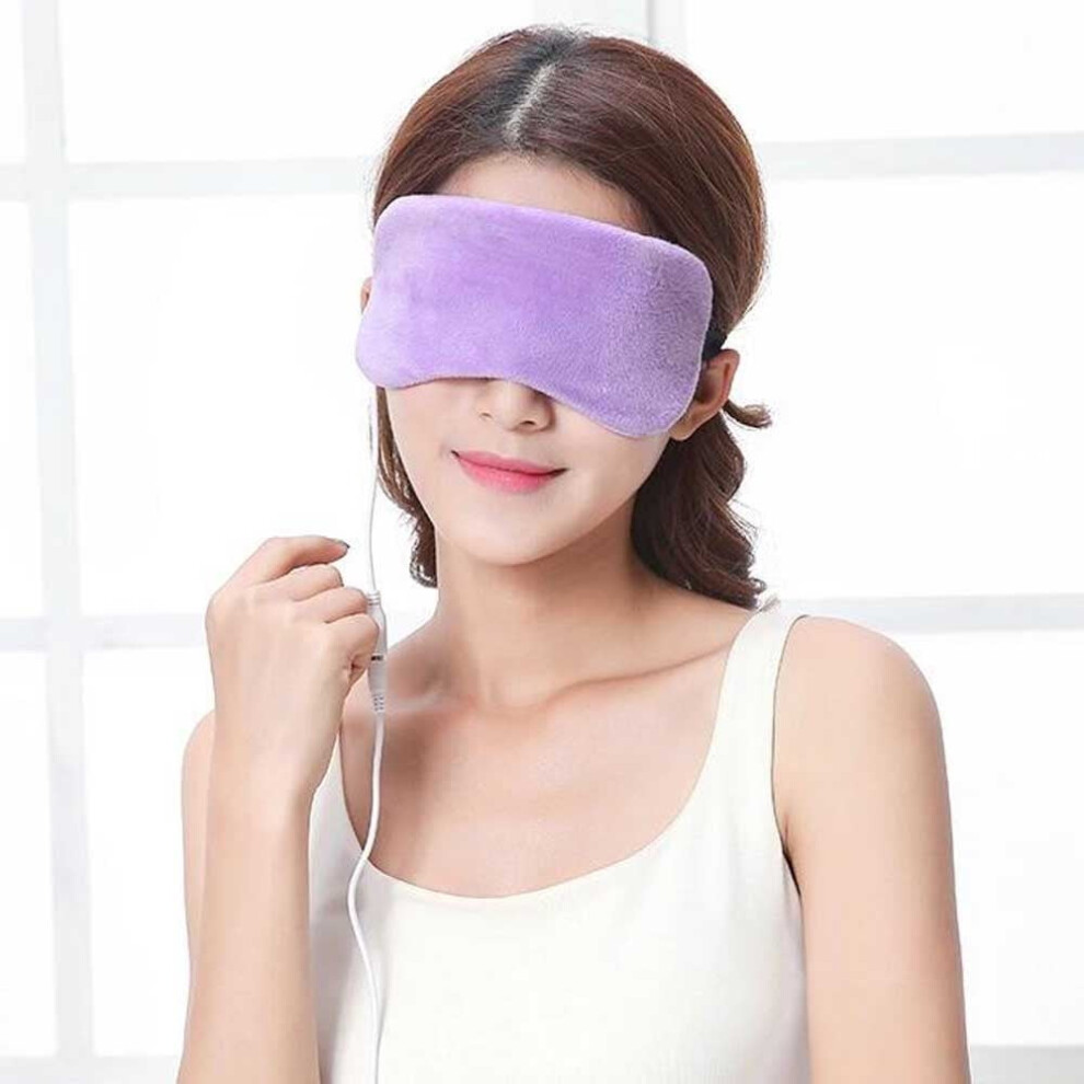 Lavender/Purple Haoan Heated Eye Mask Electric Usb Steam Eyeshade Eye Mask Warming Night Eyes Massage Mask For Relieve Blepharitis,
