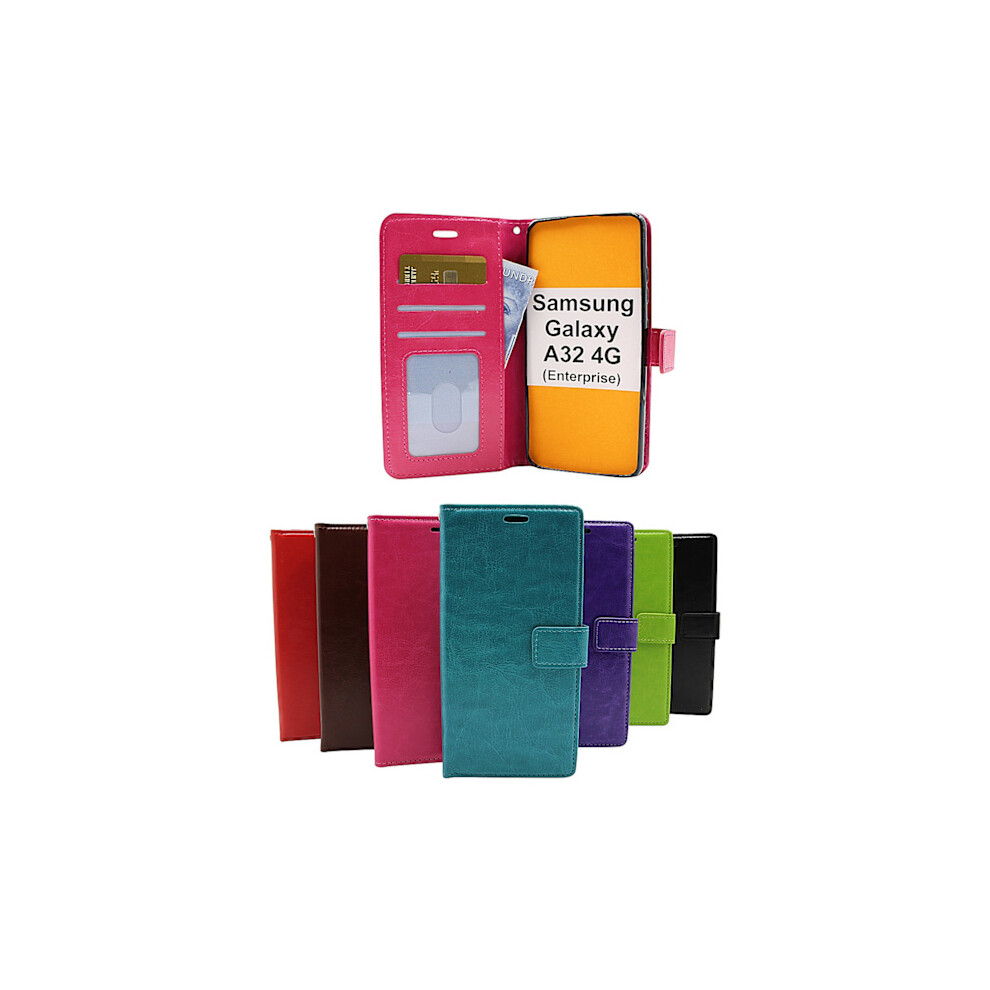 Crazy Horse Wallet Compatible With Samsung Galaxy A32 4G (Sm-A325f) Green 9083649935989