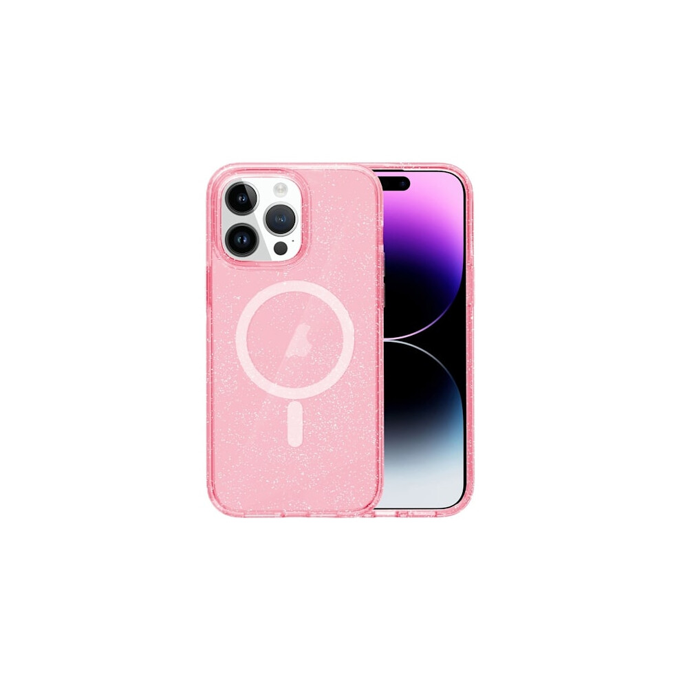 Compatible With Iphone 14 Pro Glitter Magsafe Case - Pink 9083649936214