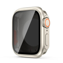 Privacy Tempered Glass + Waterproof Case for compatible with Apple Watch 45mm/44mm/41mm/40mm, Screen Protector for iwatch series 9 8 7 6 SE 5