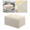 Ottomanenbezug, Fußhockerüberzug, Sofaschutz, Beige, Größe L (83–116 cm) 7