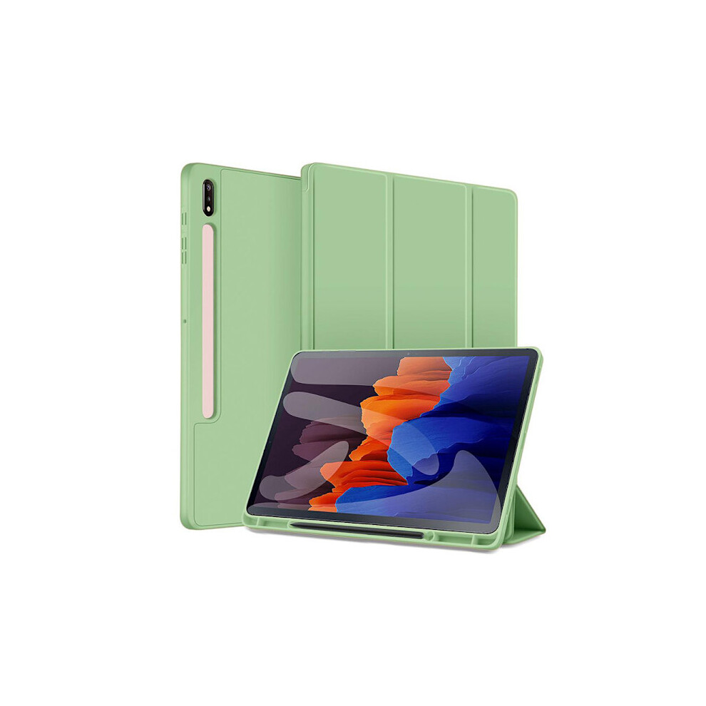 Case For Compatible With Samsung Tab S9 Plus 12.4\" Magnetic Folio Case Pen Slot Storage Auto Sleep/Wake Green 9083649936320