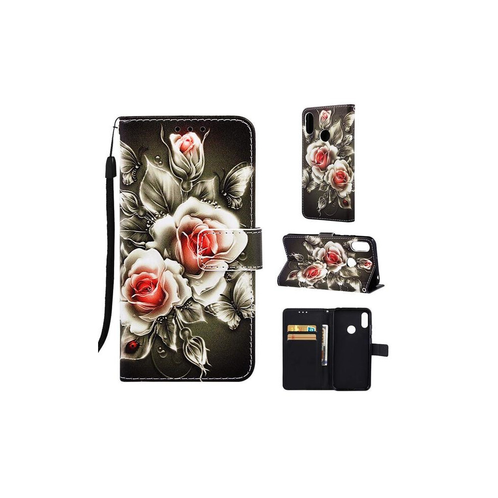 Wallet Case Compatible With Huawei Y6 2019 Â Roses 9083649936467