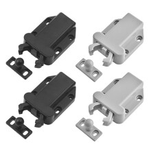 4 Pcs Cabinet Door Self-locking Device Cupboard Push to Open Plastic Latch Magnet Rebound Touch Latches for