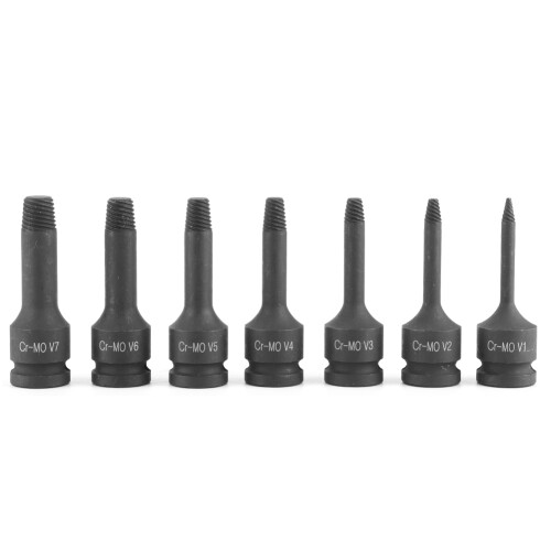 7PCS Damaged Bolt Extractor Set 1/2in 12.5mm Square Head
