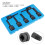 7PCS Damaged Bolt Extractor Set 1/2in 12.5mm Square Head 6