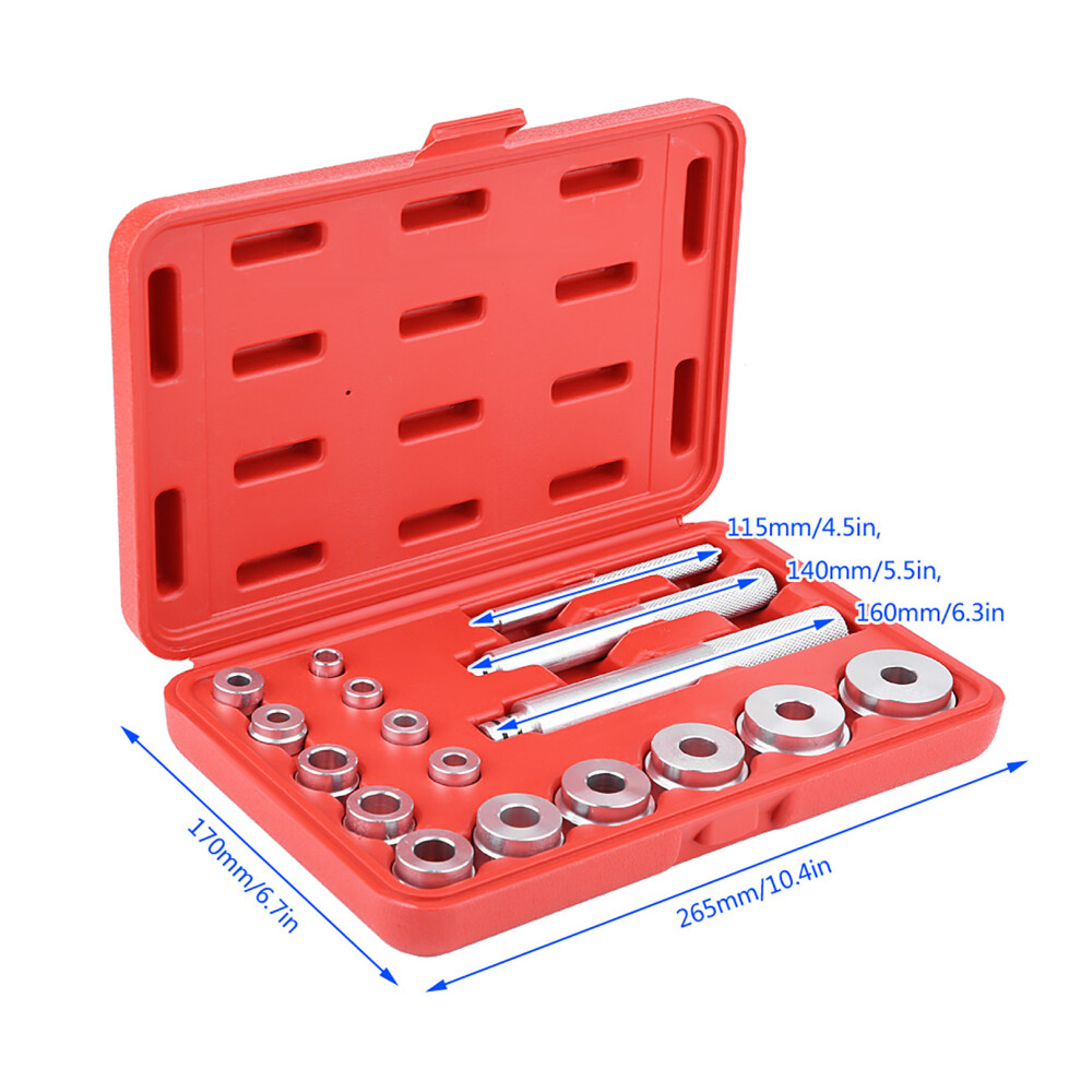 17Pcs Aluminum Wheel Bearing Race & Seal Driver Kit With Storage Case Red 8761382656880