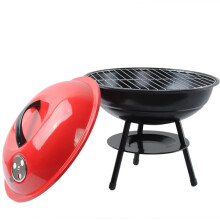 Compact Apple Shape Portable Charcoal BBQ Grill for Outdoor Camping, Patio and Party Cooking