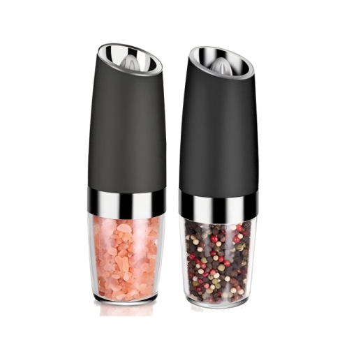 Electric Pepper Grinder with Gravity Sensor, Adjustable Coarseness and LED Light – One-Hand Use 1