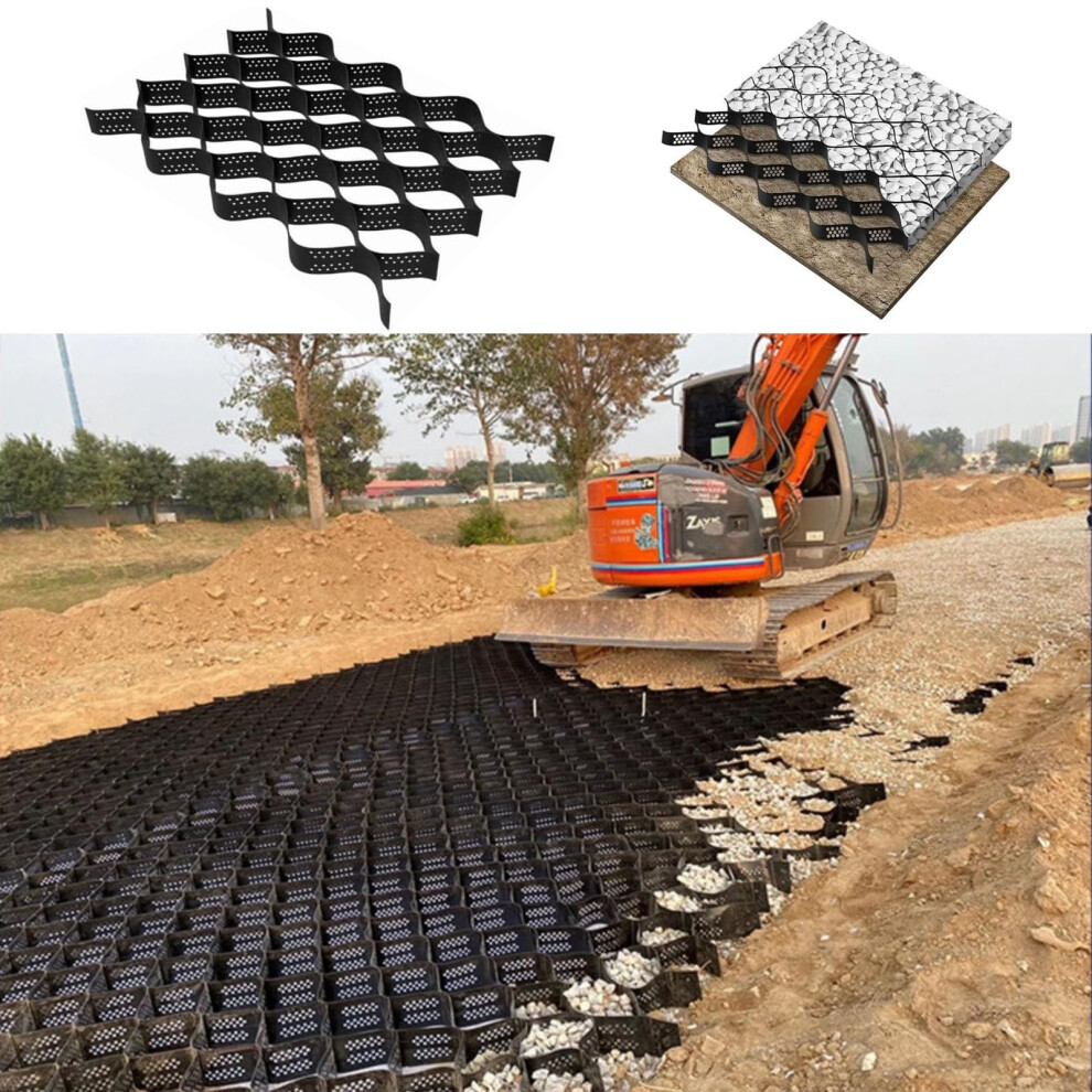 Hdpe Ground Stabilization Grid 5X8m Honeycomb Driveway Gravel Grid For Garden Garage Park 9113335016927
