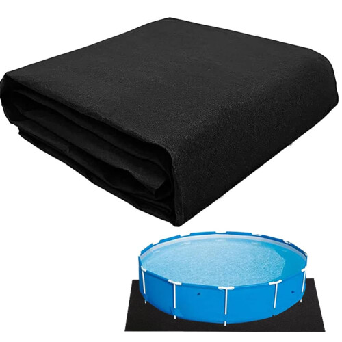 Above Ground Pool Liner Pad with AntiSkid Surface, 13.12ft Pool Ground Cloth Protector, Square
