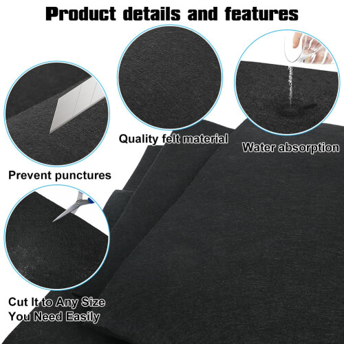 Above Ground Pool Liner Pad with AntiSkid Surface, 13.12ft Pool Ground Cloth Protector, Square 1