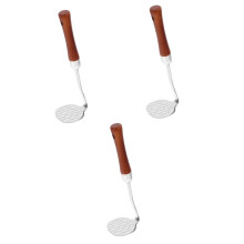 Stainless Steel Manual Tortilla Press with Long Wooden Handle, Easy Clean, Consistent Thickness