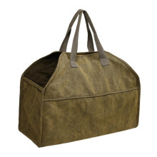Firewood Carrier Large Capacity Durable Canvas Log Tote Bag for Fireplace Camping Home Use