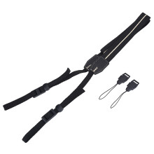 Zachte stoffen riem met snelsluitgespen, hoogwaardige polyester band voor spiegelreflexcamera's, antislip camerariem met metalen afwerking, duurzaam