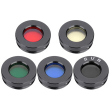 Maanfilter voor telescoopoculairs, Barlowlens 1,25 inch optische set om reflecties te verminderen en het contrast te verhogen, universele