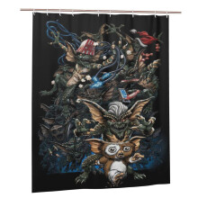 Sprchový závěs Gremlins 60 "X72" Dekorativní závěs do koupelny do ložnice, sada 12 háčků