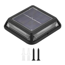 Luzes solares de LED para decks com função liga/desliga automática e proteção à prova d'água IP68, luz branca quente para degraus de escadas,