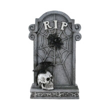 Dekorationer Utomhusdekoration Trädgårdsskyltar med pålar Höga realistiska läskiga skelett RIP-ljus Trädgård utomhus för barnhemfest