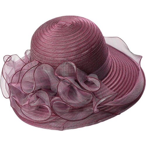 Καπέλο με οργάντζα για γυναίκες - Derby Cocktail Tea Party Sun Hat Γάμος Νυφικό Λουλούδι