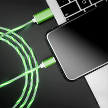 NOVÝ_Kabel pro rychlé nabíjení Android/TypeC s LED světelným efektem, plynulý, barevný USB kabel = H7N5
