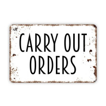 Noutotilauskyltti, metallikyltti, maalaistalo, moderni, moderni seinäkyltti, koko: 8x12 tuumaa