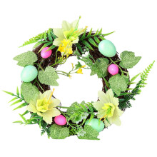 Guirlanda de magnólias da primavera para porta de entrada, guirlandas artificiais de verão com folhas verdes para decoração de casas de campo,