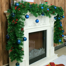 Guirlanda de Natal artificial Jacenvly de 2,7 m - Decoração de videira para ambientes internos e externos, ideal para jardim, portas e casa -