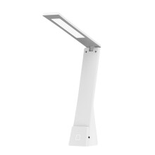Luminária de mesa Yonrjhukm com proteção para os olhos, luz LED regulável, ideal para leitura em dormitórios e quartos, com conexão USB.