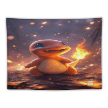 Kuvakudokset Charmander-kuvakudos seinävaate olohuoneeseen, makuuhuoneeseen, asuntolan sisustukseen, vilttiseinälle