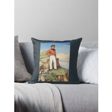 NUEVA funda de cojín decorativa Giuseppe Garibaldi en una cornisa de acantilado Arthur A. Dixon Funda de cojín para sofá 18x18 pulgadas