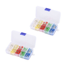 Kit d'assortiment de 400 diodes LED de 3 et 5 mm (blanc, jaune, rouge, bleu, vert)