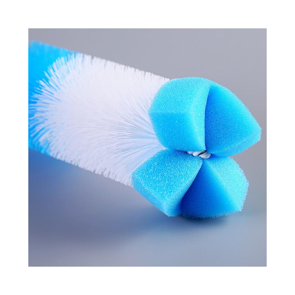 4Pcs/Set Sponge Cleaning Tools Pp Straw Brush Nipple Brush For Feeding Bottle Cup Baby Bottle Brush Set Yellow/Pink/Blue