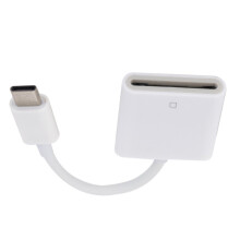 Lector de tarjetas USB-C compacto de plástico blanco CSYANXING para compartir archivos rápidamente, ideal para entusiastas de la tecnología.