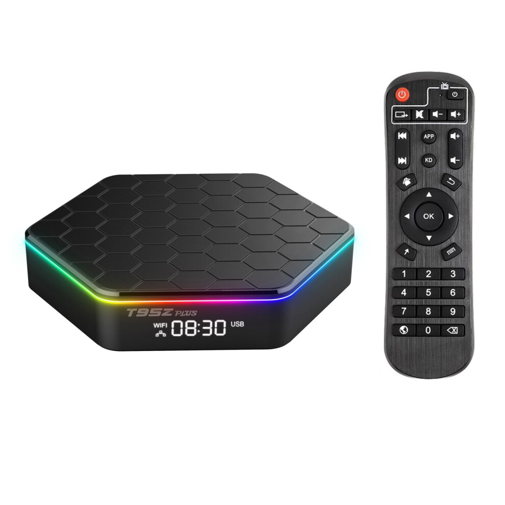 T95z Plus Android 12.0 Smart Allwinner H618 Quad-Core 4K 6K Decording H.265 Vp9 Dual Band Wifi6 Bt5.0 Digital Display With Remote Control 9395123960463