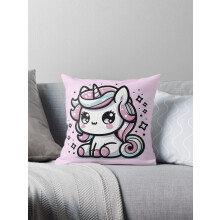 AIVO Niedliche kleine Einhorn-Kissenbezüge im Kawaii-Stil, doppelseitig verwendbar