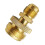 DSH1LB Draagbare propaantankregelaar-adapteraansluiting 3/8" buitendraad 1