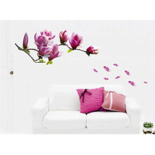 Sticker mural fleur de magnolia pour la décoration intérieure de la salle à manger, de la chambre, du salon, ou comme élément décoratif pour la