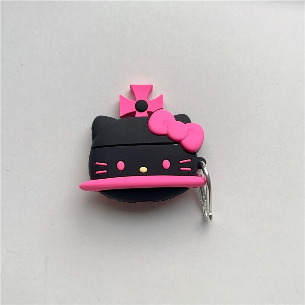 Cartoon Kt Cat West Queen Mother Cover Compatible With Airpods Pro 2, 1/2/3/4 Gen, Compatible With Apple Wireless Bluetooth Headset Black 9395123082677