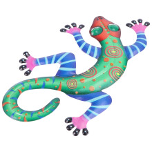 Wandbehang in Form eines Geckos aus Schmiedeeisen, Metallskulptur, Dekoration für Zuhause