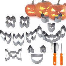 18-osainen kestävä ruostumattomasta teräksestä valmistettu kurpitsanveistossarja - kestävä ja tarkka halloween-työkalusarja luoviin