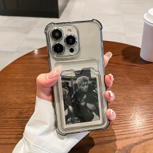 Priehľadný ochranný kryt na slot pre kartu, kompatibilný s iPhone 16, 15, 14, 13, 12, 11, odolný voči pádu