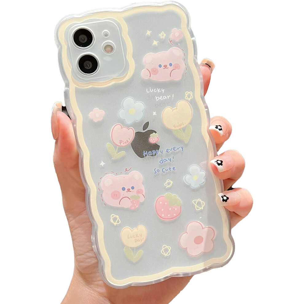 Cute Cartoon Floral Butterfly Iphone 12 Mini Case, Aesthetic Kawaii Design, Slim Soft Tpu Transparent Cover For Iphone 12 Mini 5.4" (Yellow) Yellow 9353595222274
